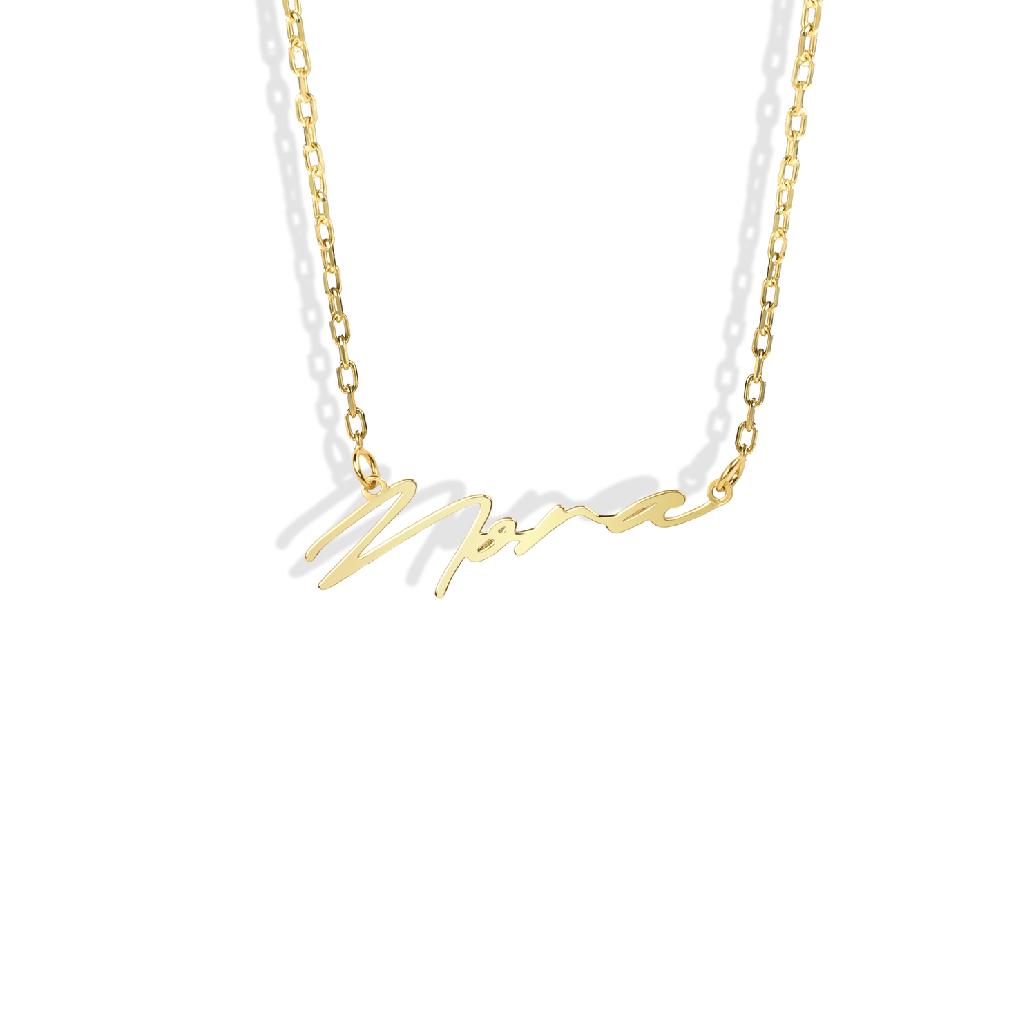 Personalized Cursive Name Custom Necklace 14K Gold