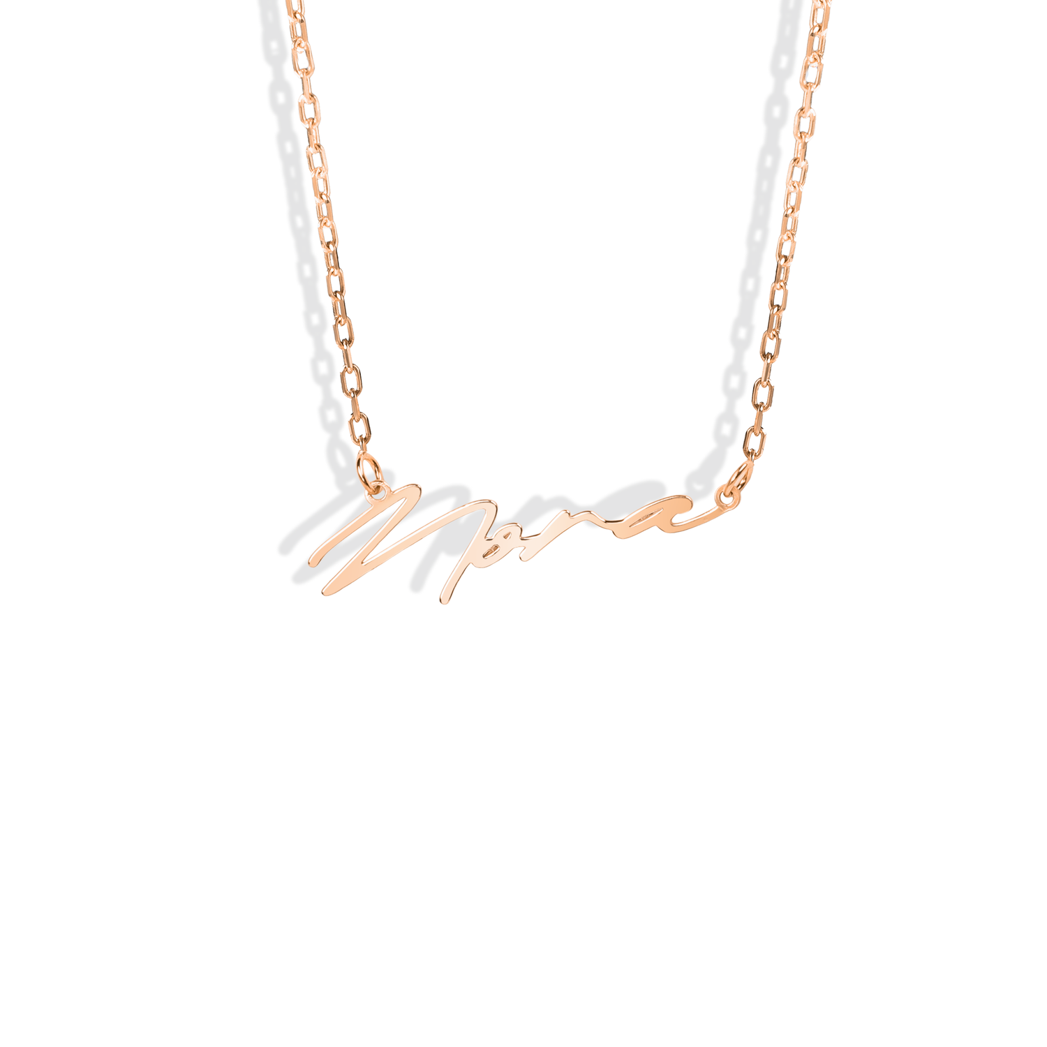 Personalized Cursive Name Custom Necklace 14K Gold