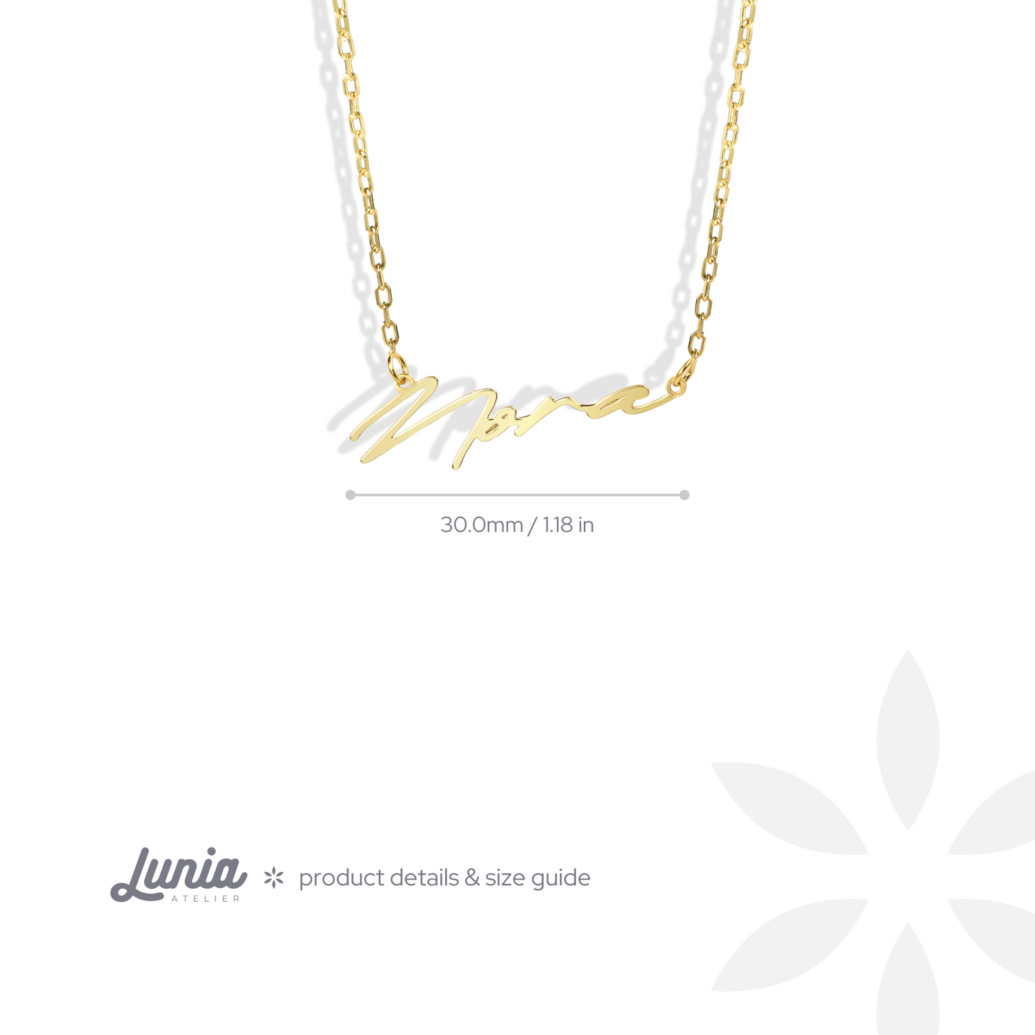 Personalized Cursive Name Custom Necklace 14K Gold