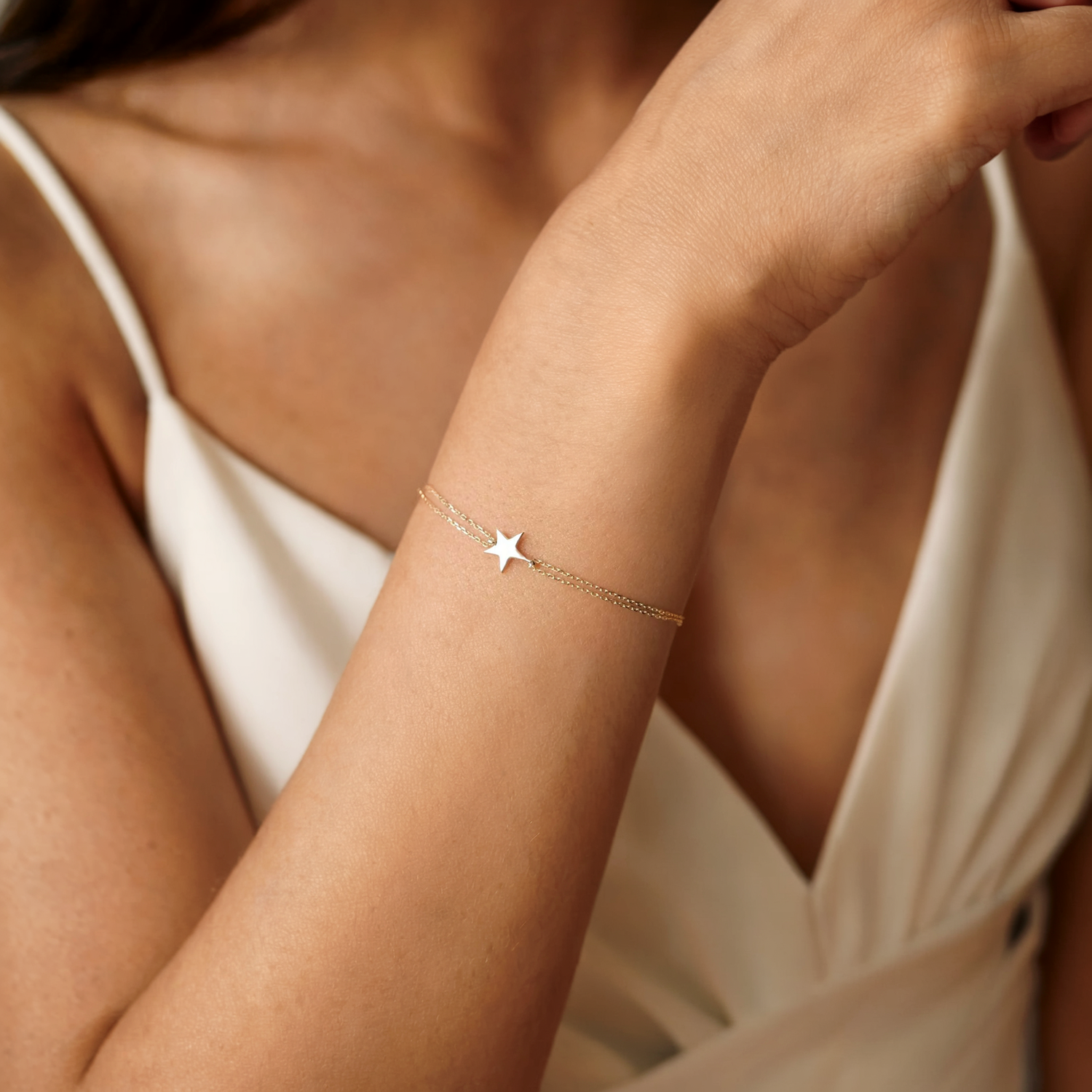 Little Star Chain Bracelet 14K Gold