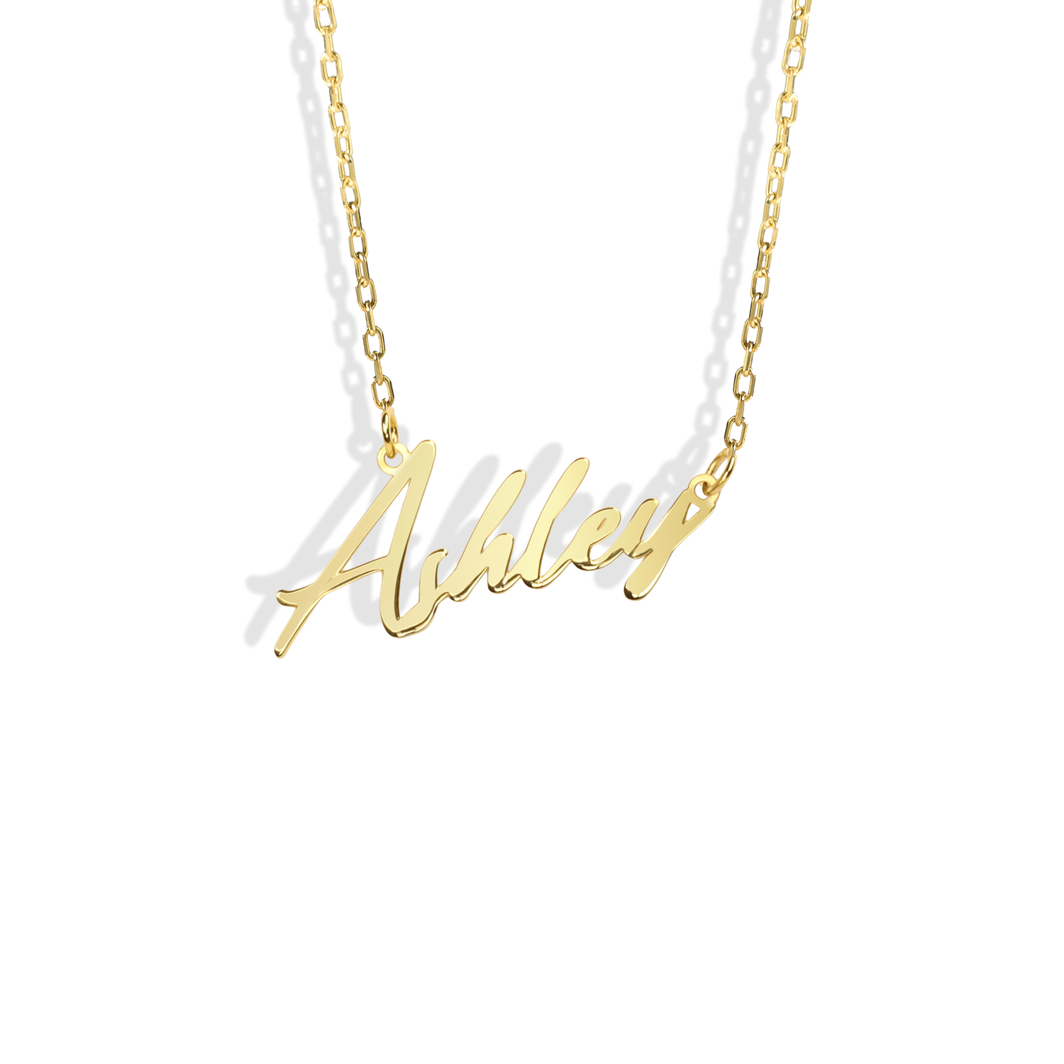 Personalized Script Name Custom Necklace 14K Gold