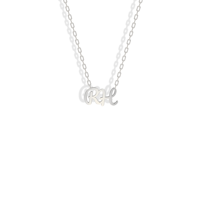 Personalized Two Letter Custom Necklace 14K Gold / Silver