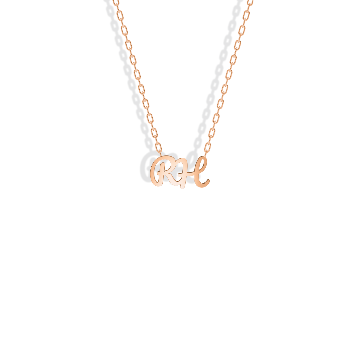 Personalized Two Letter Custom Necklace 14K Gold / Silver