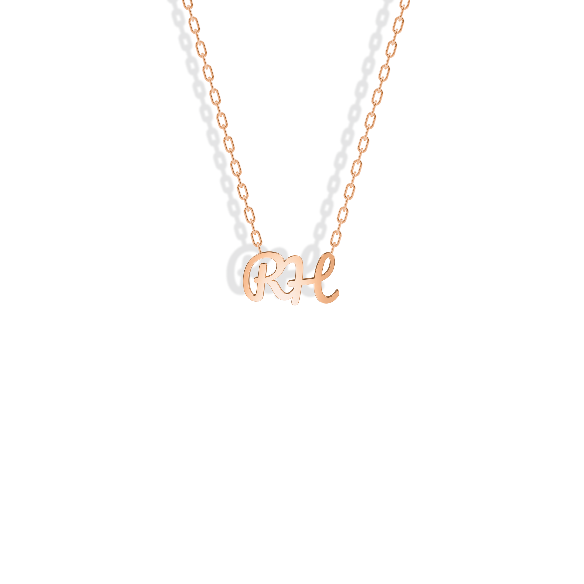 Personalized Two Letter Custom Necklace 14K Gold / Silver