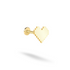 Pixel Heart Flatback Earring in 14K Gold