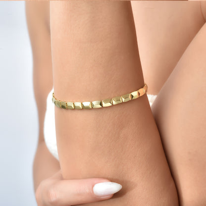 Polygonal Array Bracelet 14K Gold