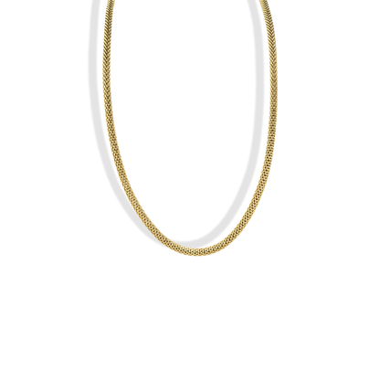 Wicker Wrap Chain Necklace 14K Gold