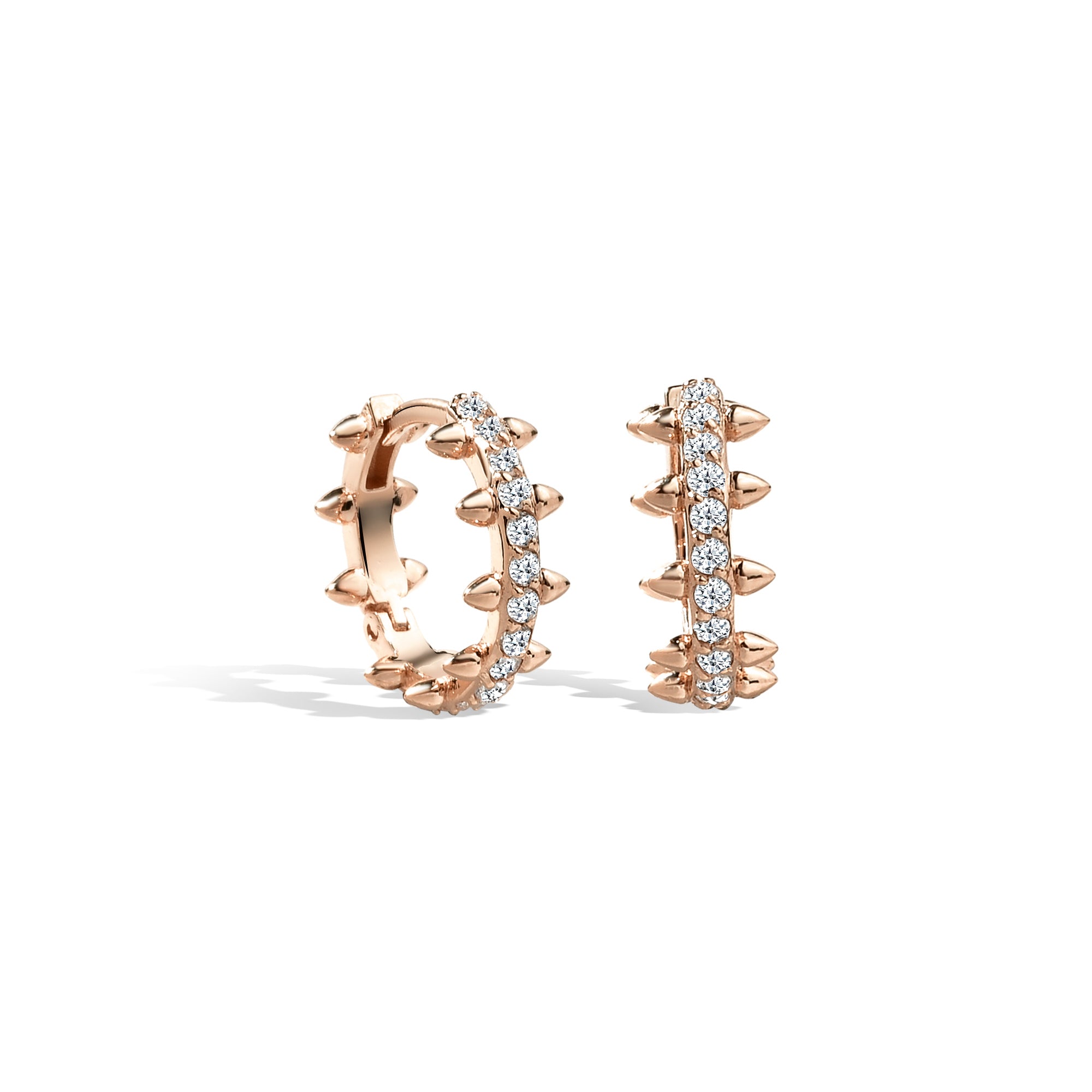 Prestige Diamond Hoops Earrings 14K Gold