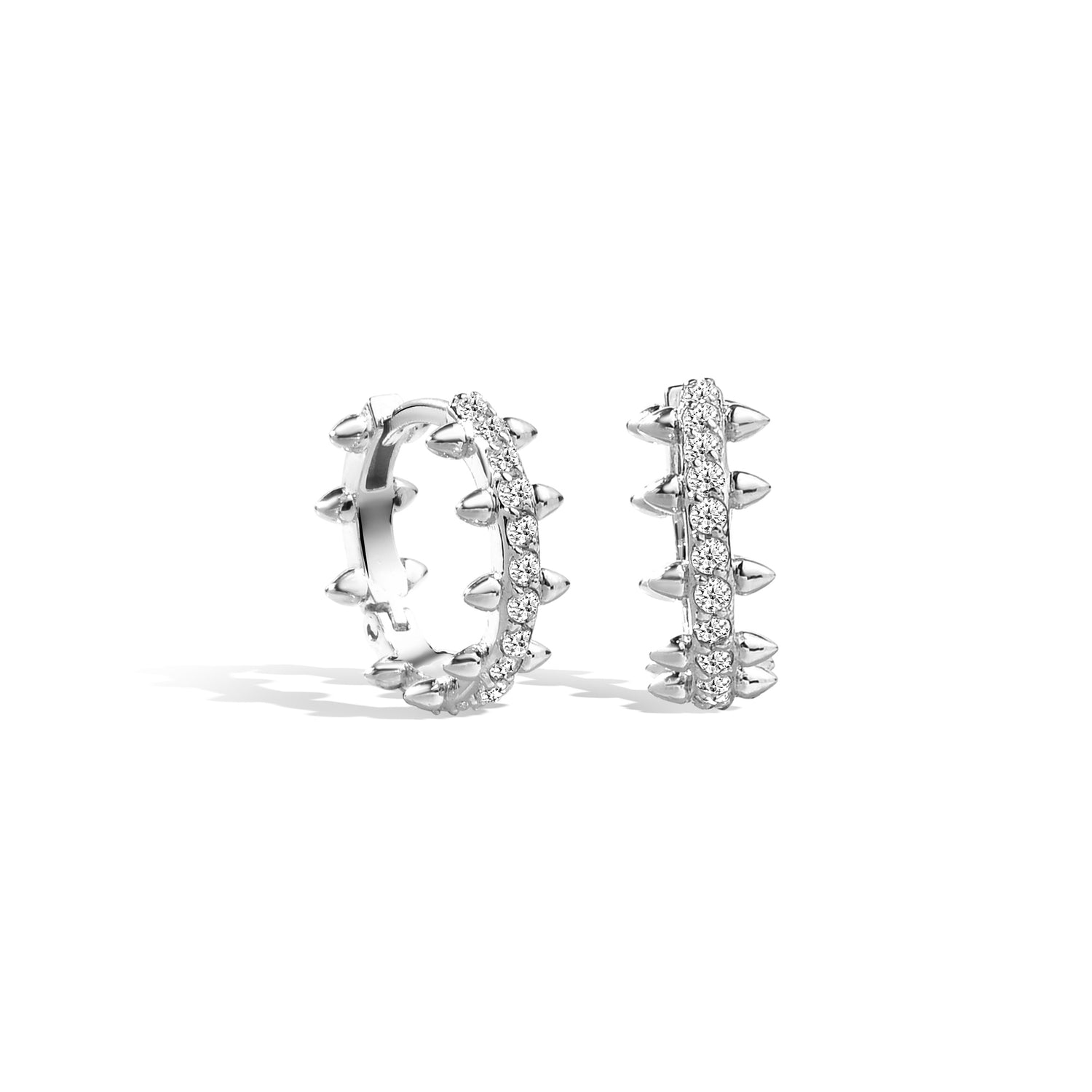 Prestige Diamond Hoops Earrings 14K Gold