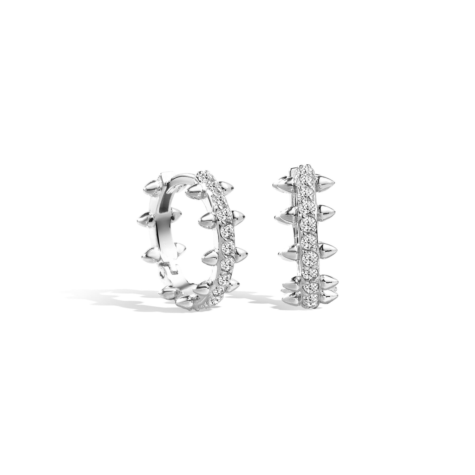 Prestige Diamond Hoops Earrings 14K Gold