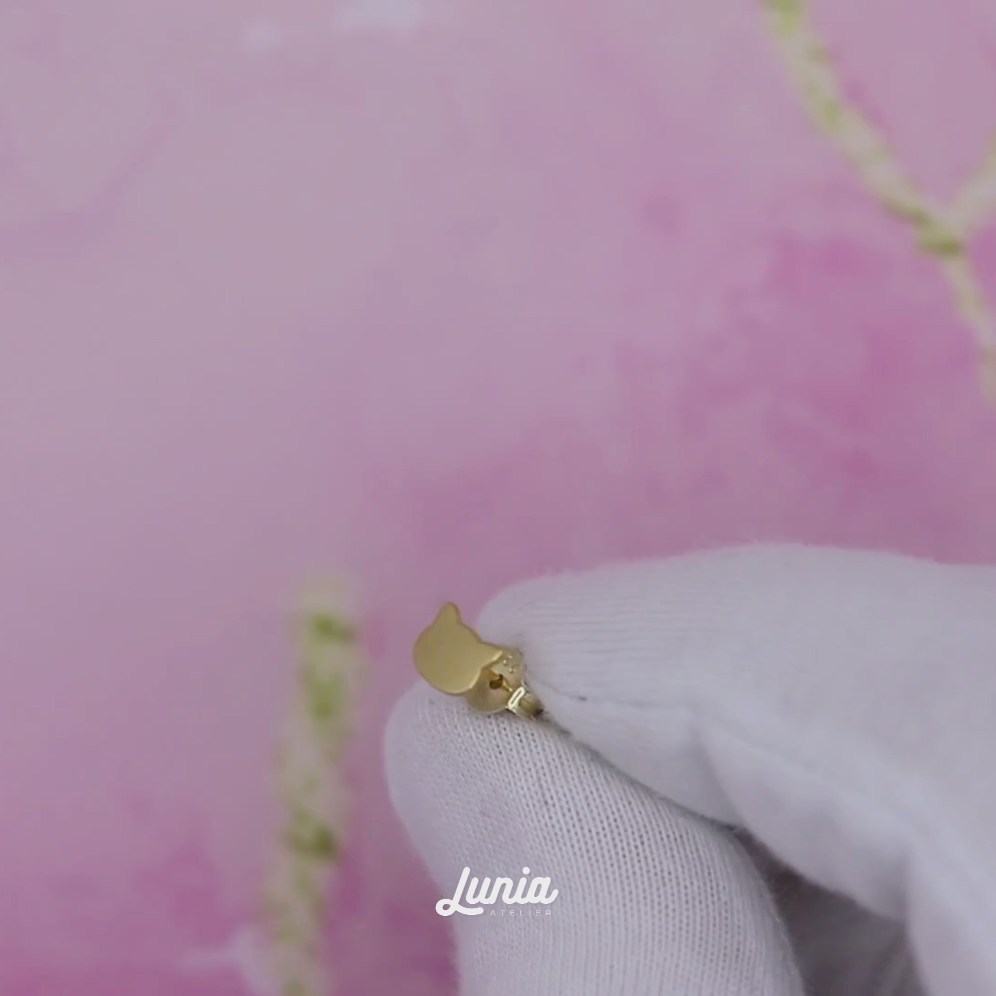 Cat Earrings 14K Gold