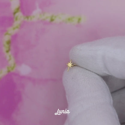 NorthStar Flatback Ear Piercing 14K Gold