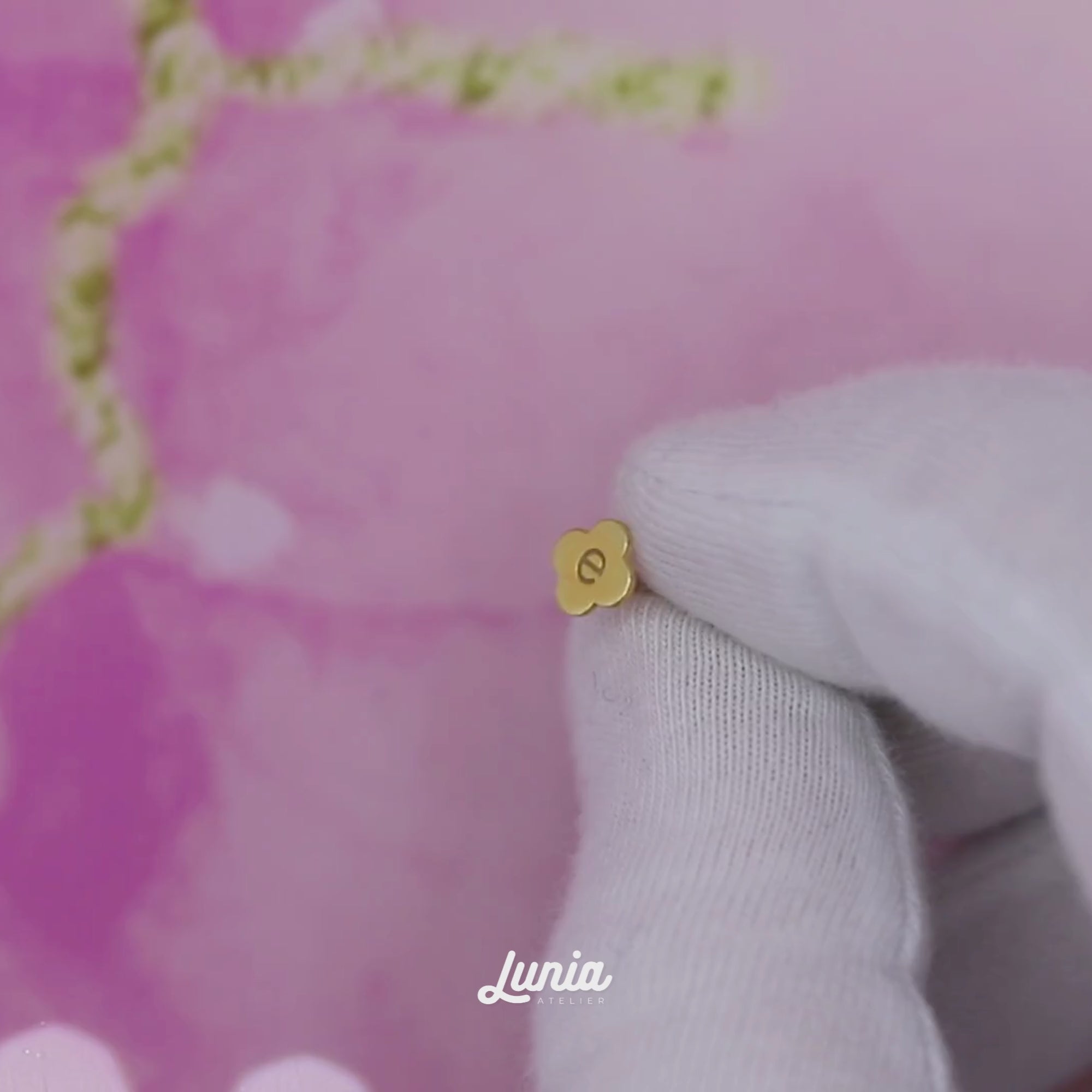 Custom Initial Custom Flatback Ear Piercing 14K Gold
