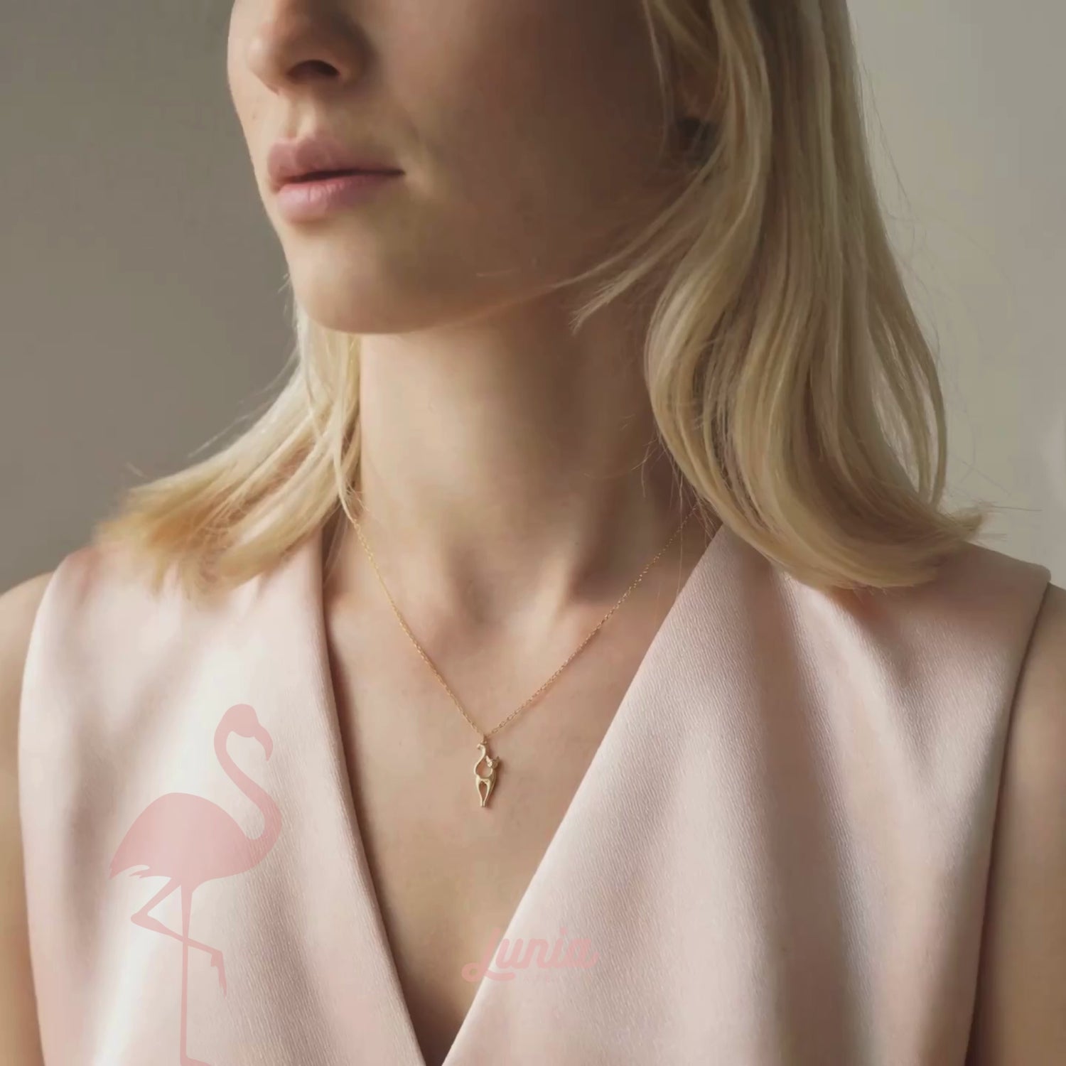 Cat Pendant Necklace 14K Gold / Silver