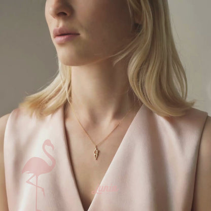 Cat Pendant Necklace 14K Gold / Silver