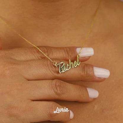Personalized Cocktail Name Custom Necklace 14K Gold