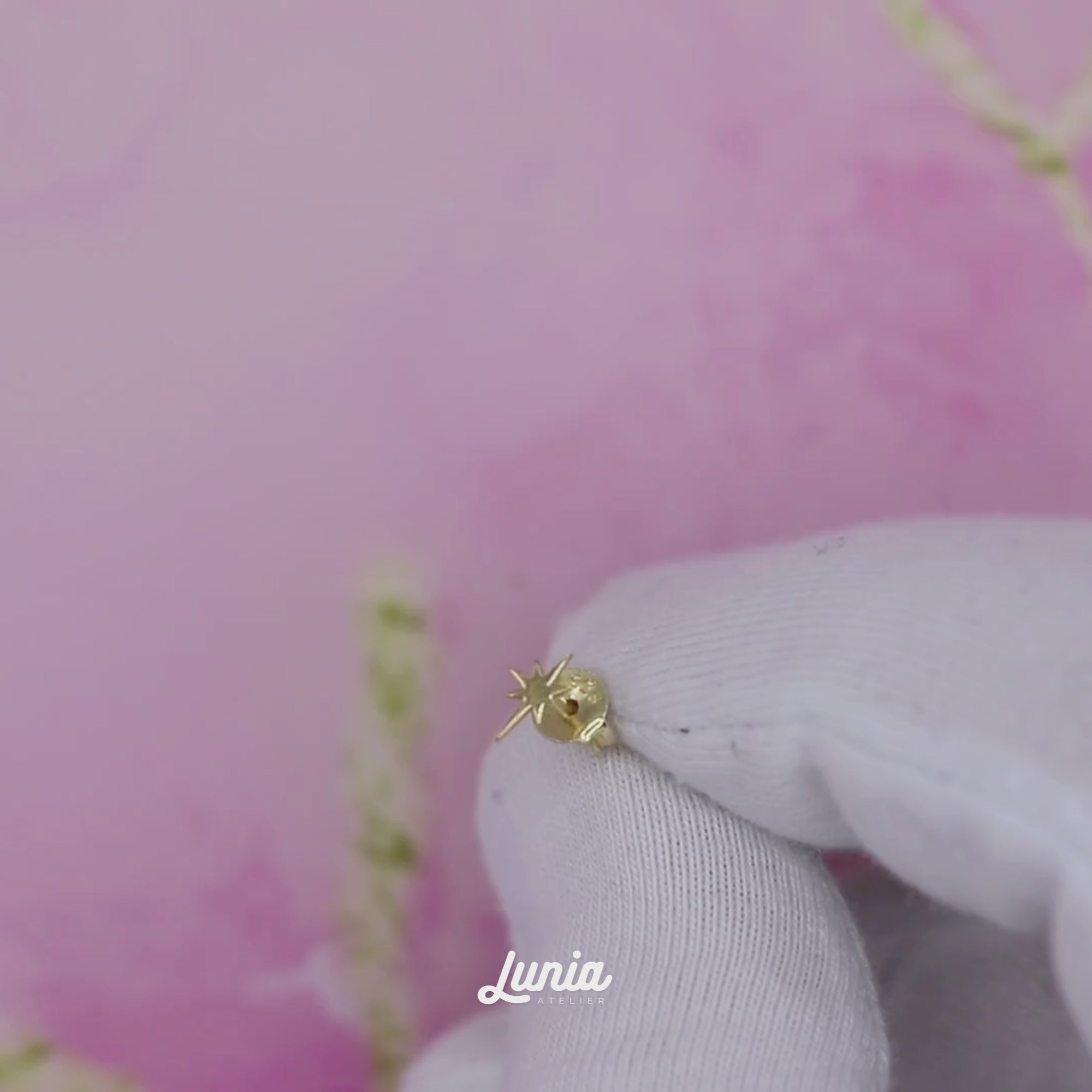 North Star Earrings 14K Gold