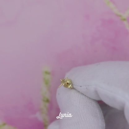 North Star Earrings 14K Gold