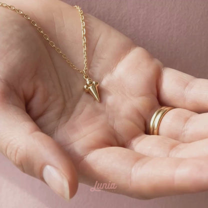 Ice Cream Pendant Necklace 14K Gold