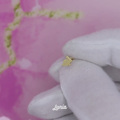 Bunny Flatback Ear Piercing 14K Gold