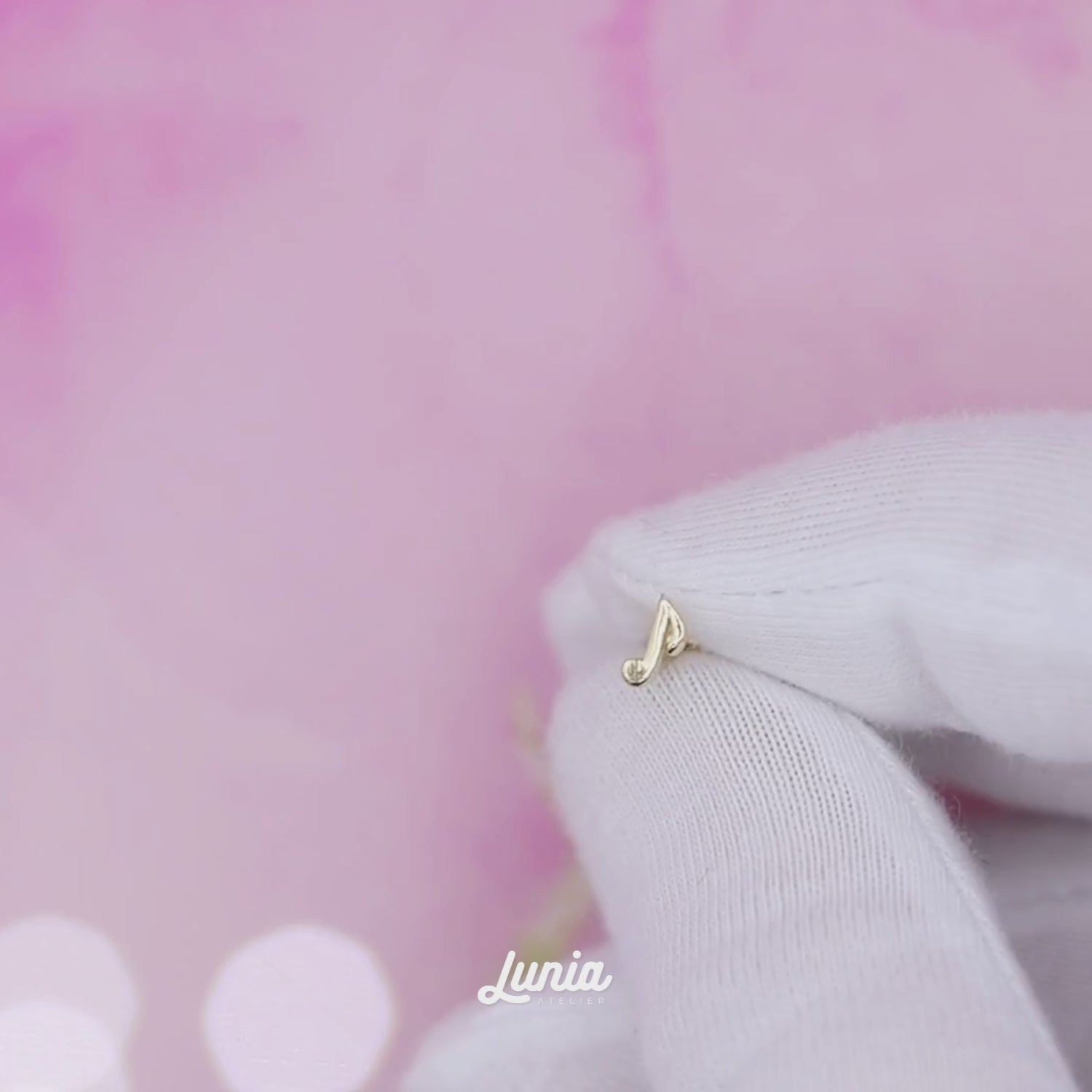 Music Note Flatback Ear Piercing 14K Gold