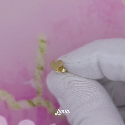 Duck Earrings 14K Gold