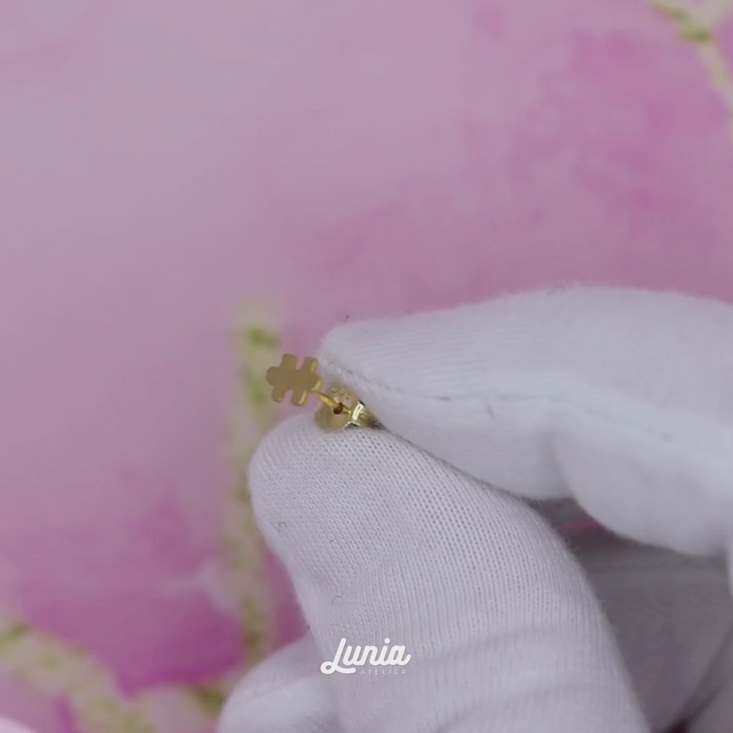Puzzle Earrings 14K Gold