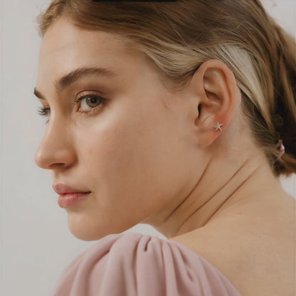 Sea Star Flatback Ear Piercing 14K Gold / Silver