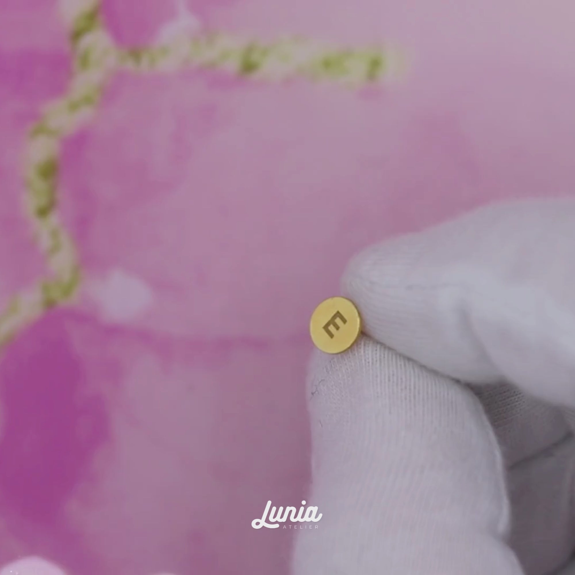 Circle Initial Custom Flatback Ear Piercing 14K Gold