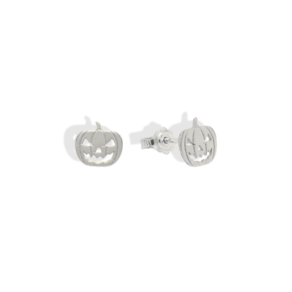 Pumpkin Halloween Earrings 14K Gold / Silver