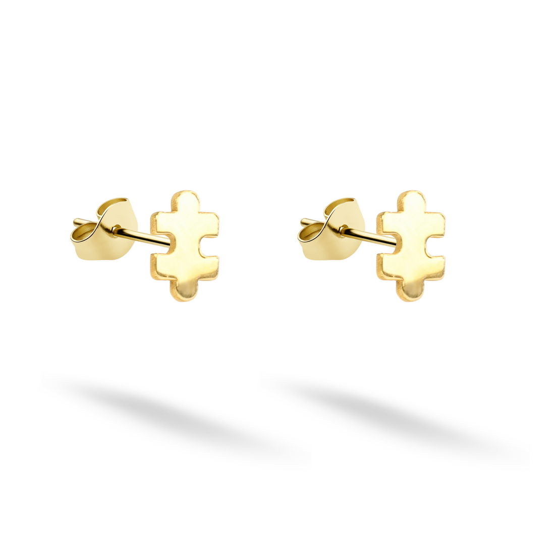 Puzzle Earrings 14K Gold
