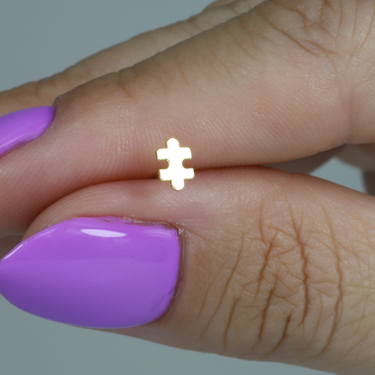 Puzzle Earrings 14K Gold