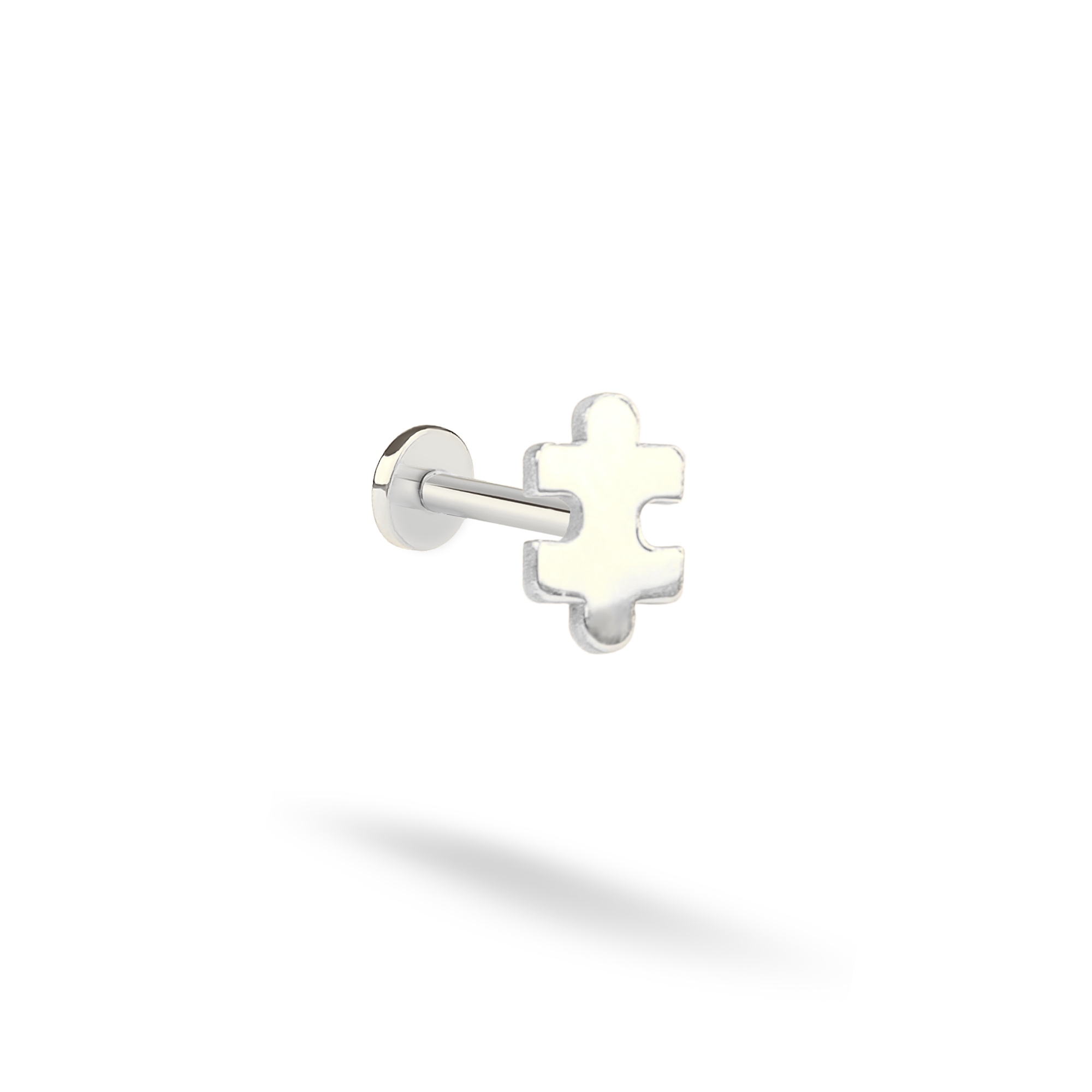 Puzzle Flatback Ear Piercing 14K Gold