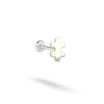Puzzle Flatback Ear Piercing 14K Gold