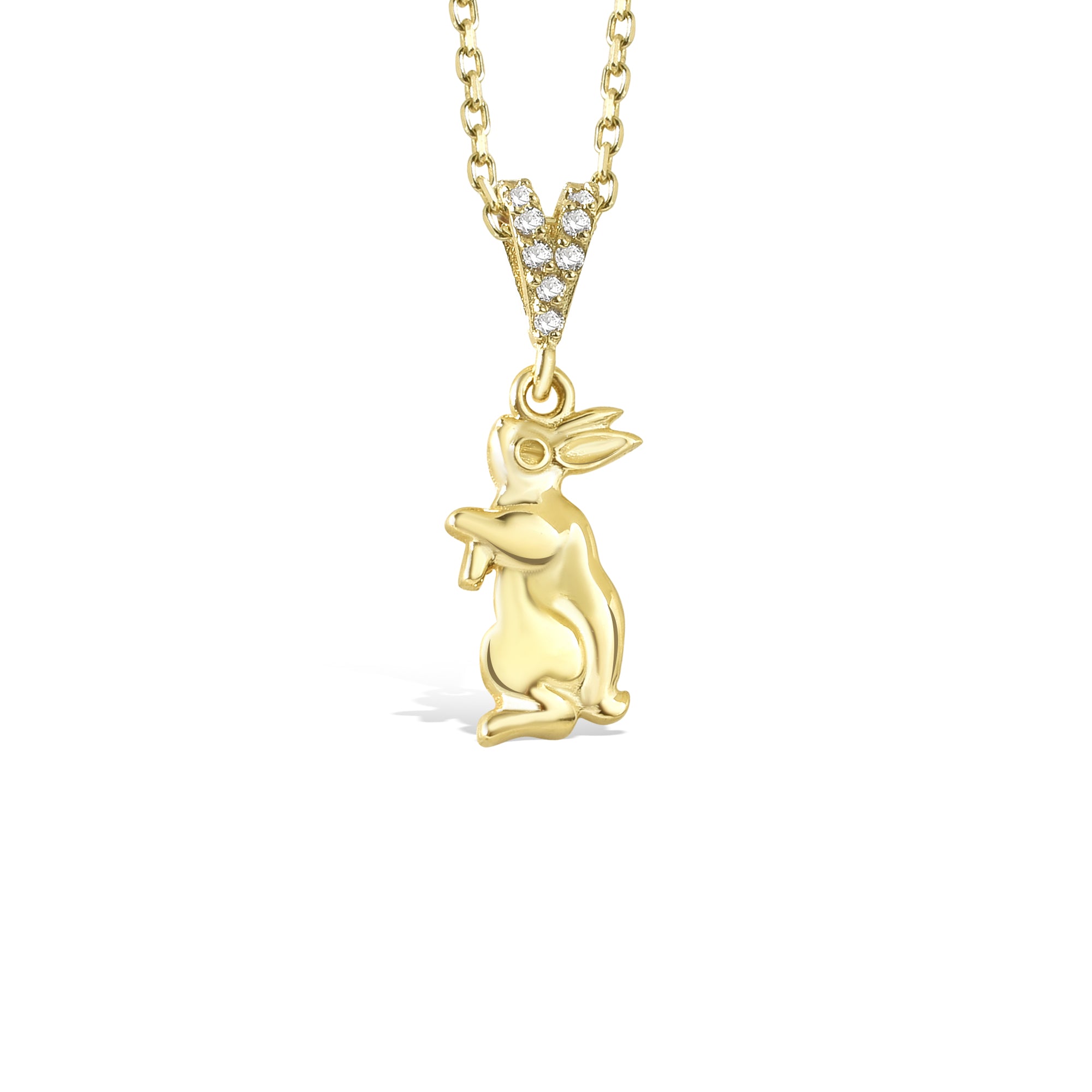 Rabbit Diamond Necklace 14K Gold – Lunia Atelier
