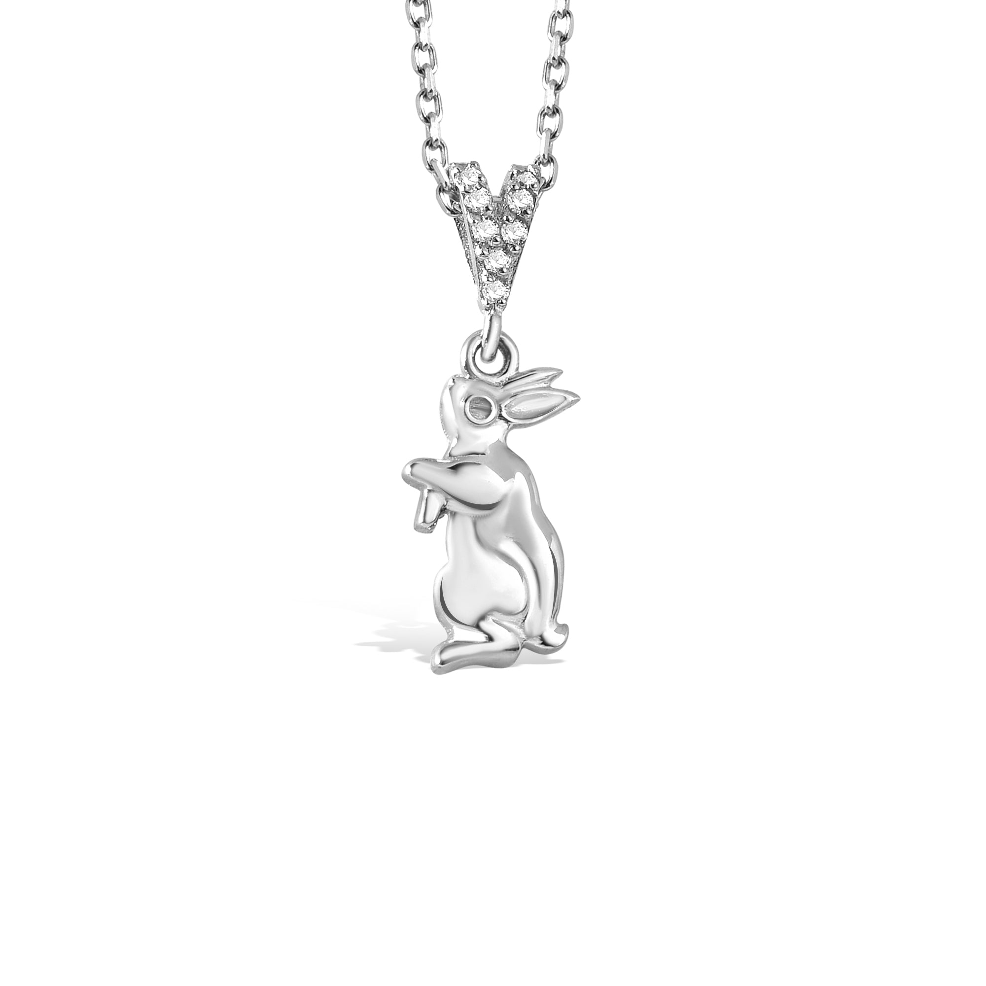 Rabbit Diamond Necklace 14K Gold