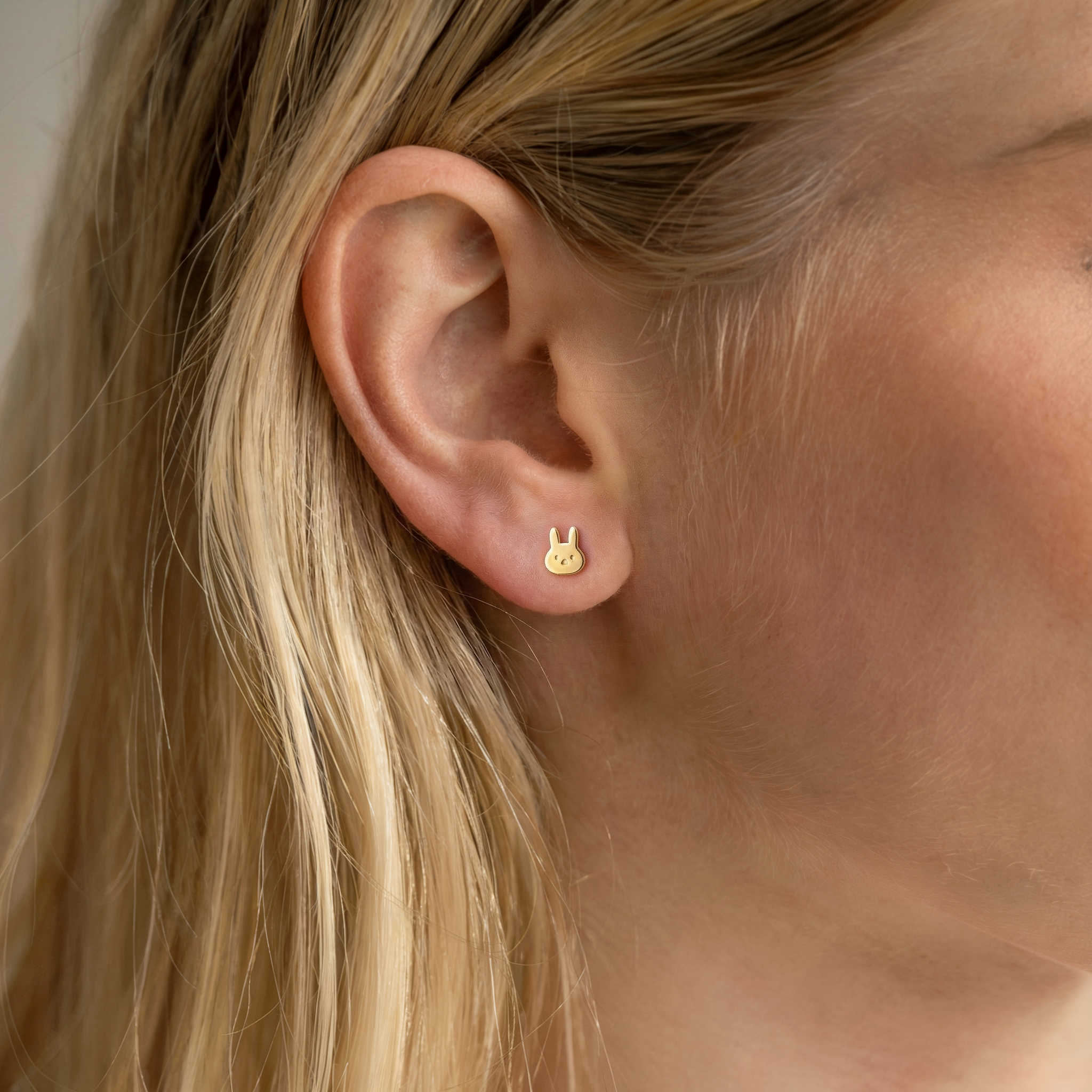 Rabbit Earrings 14K Gold / Silver