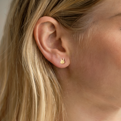Rabbit Earrings 14K Gold / Silver
