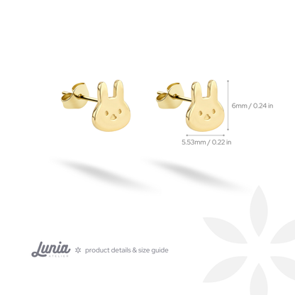 Rabbit Earrings 14K Gold / Silver