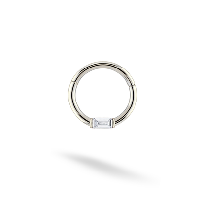 Rectangles Hoop Ear Piercing 14K Gold / Silver
