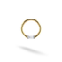 Diamond-Style Rectangular Hoop Ear Piercing in 14K Gold
