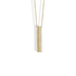 Rectangular Stone Row Necklace 14K Gold / Silver double bar diamond necklace design hand crafted in Istanbul