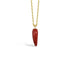 Red Pepper Design Necklace 14k Gold