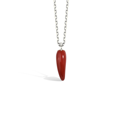 Red Pepper Design Necklace 14k Gold