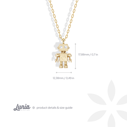 Robot pendant scale diagram, 17.88 mm head to feet and 12.38 mm arm to arm