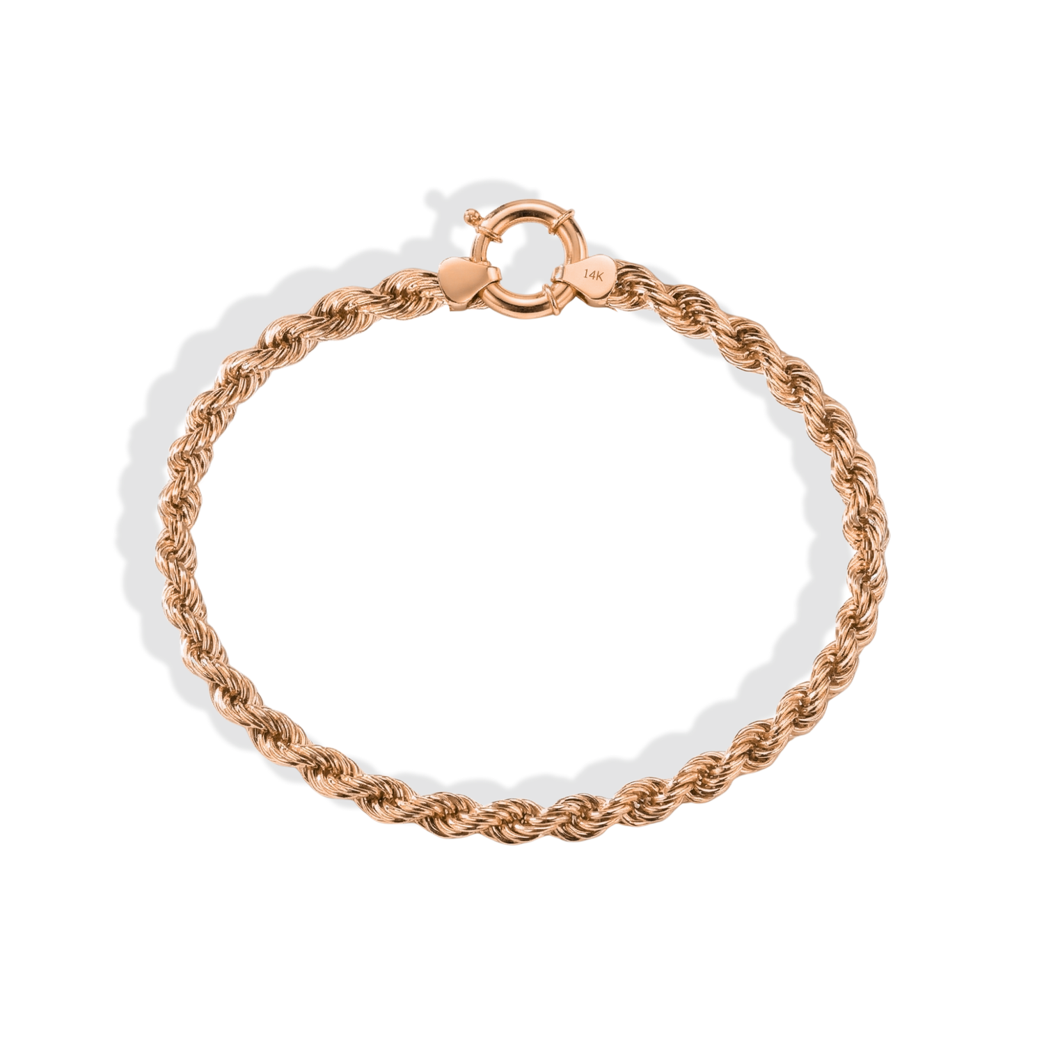 Rope Chain Bracelet 14K Gold