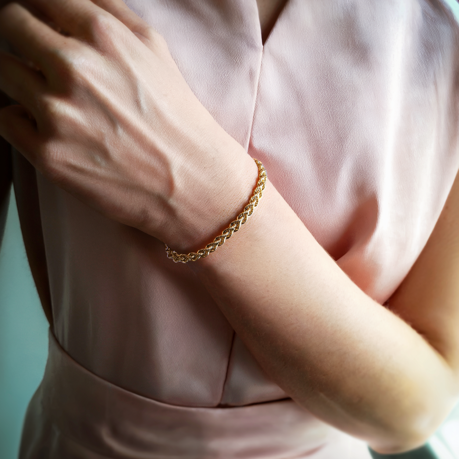Rope Chain Bracelet 14K Gold
