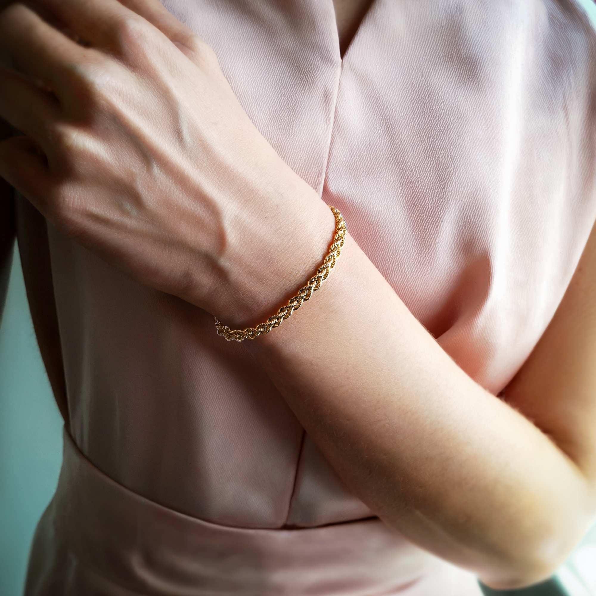 Rope Chain Bracelet 14K Gold
