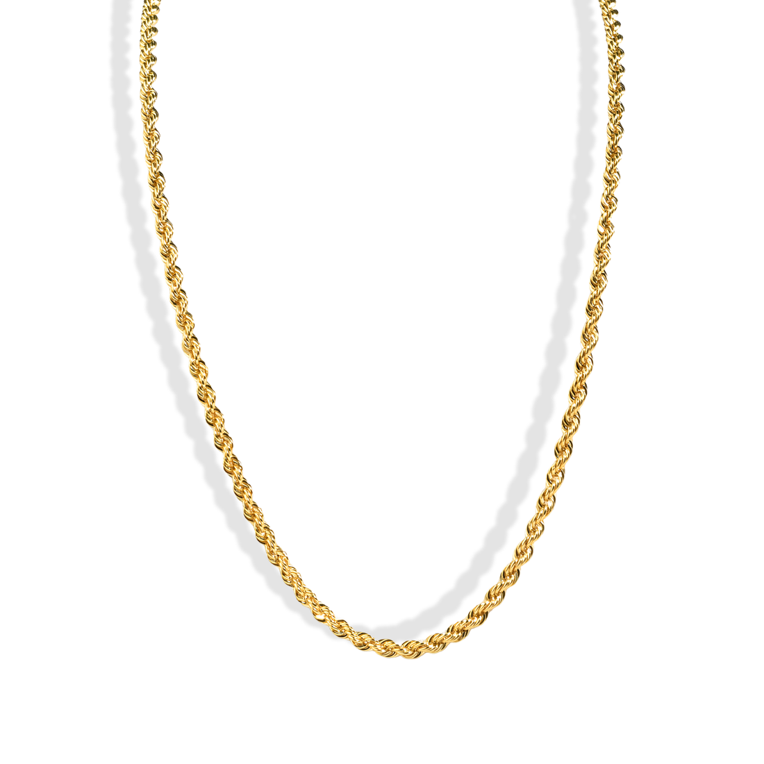 Rope Twist Chain Necklace 14K Gold