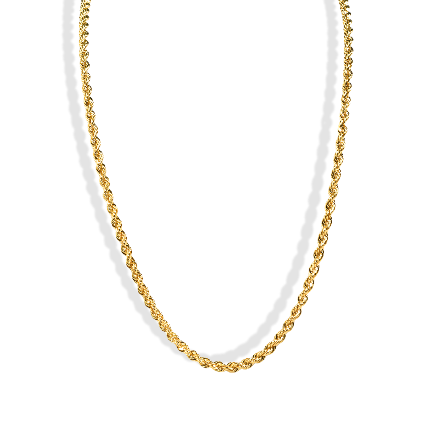 Rope Twist Chain Necklace 14K Gold
